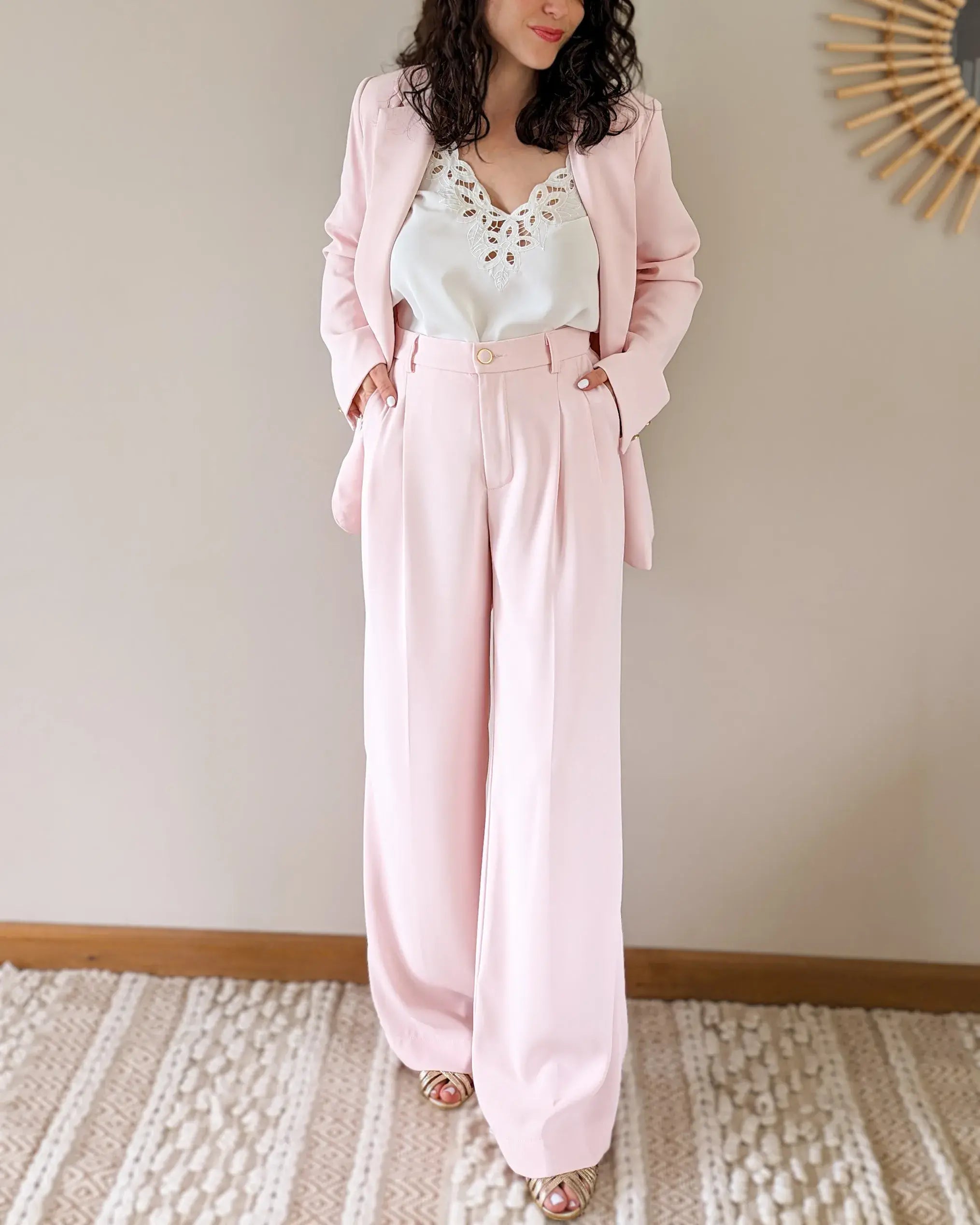 Veste blazer - Alba rose poudré