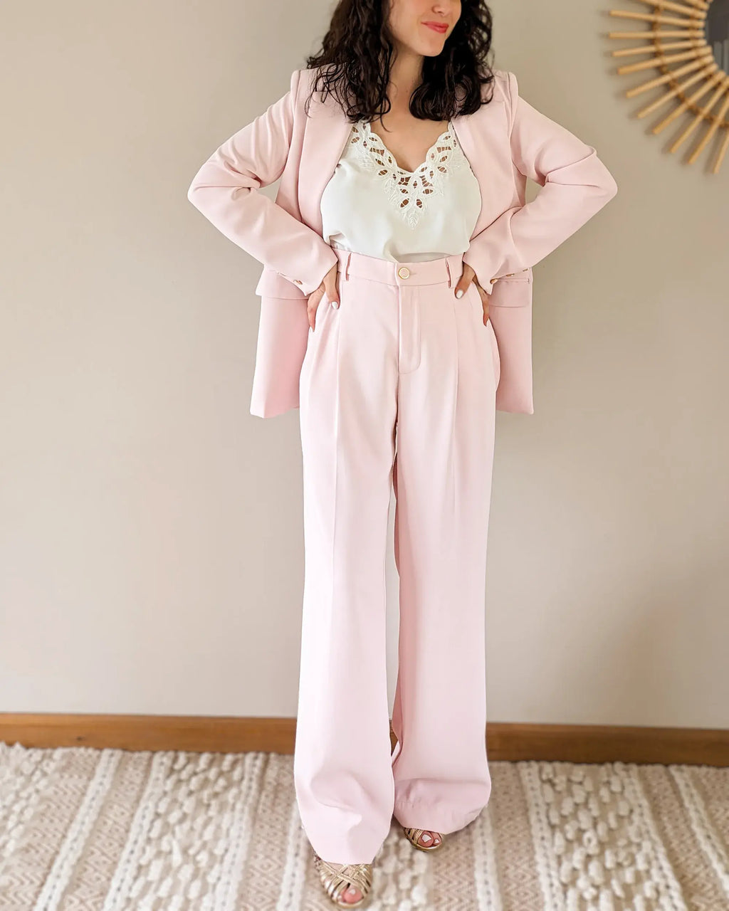Veste blazer - Alba rose poudré