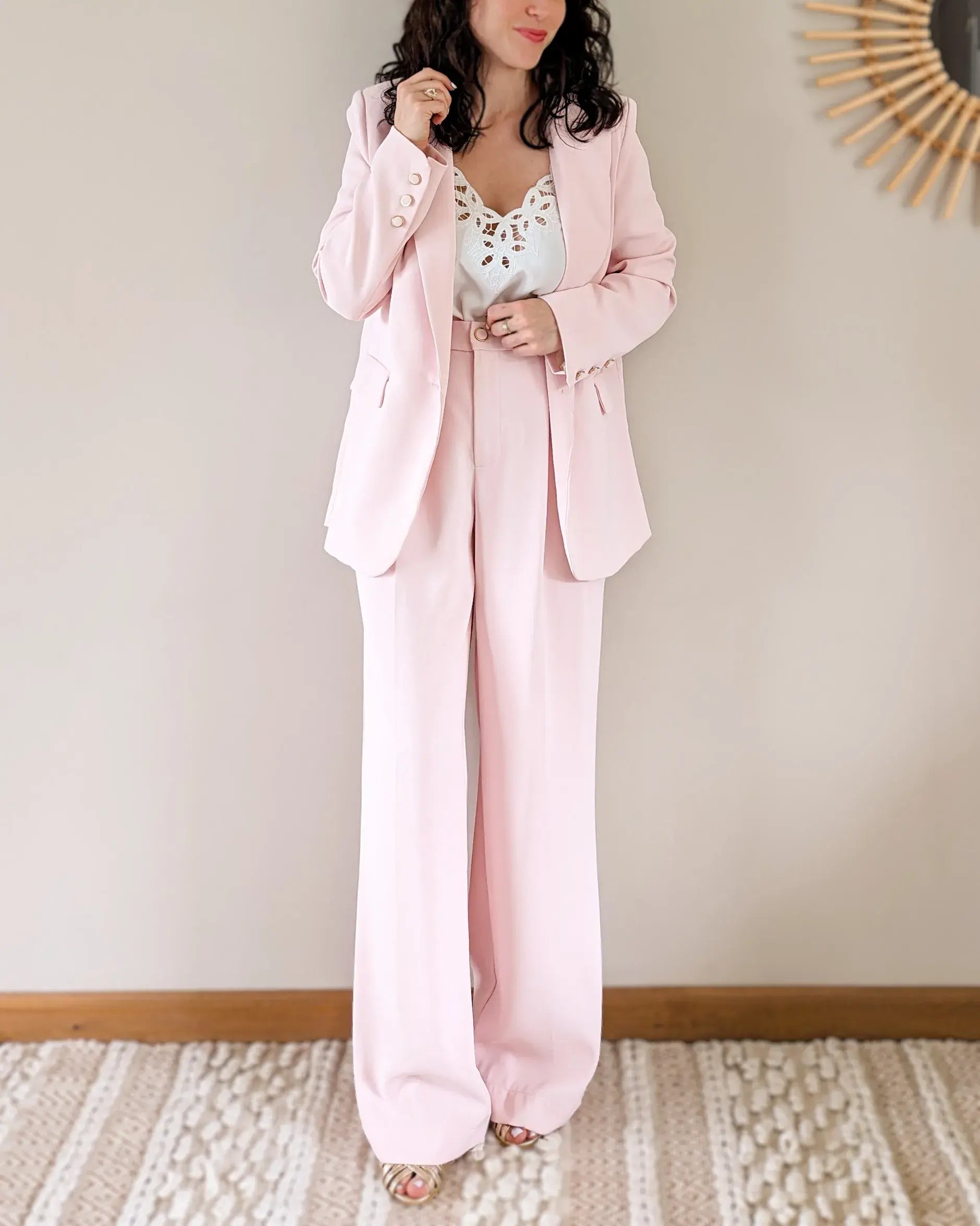 Veste blazer - Alba rose poudré