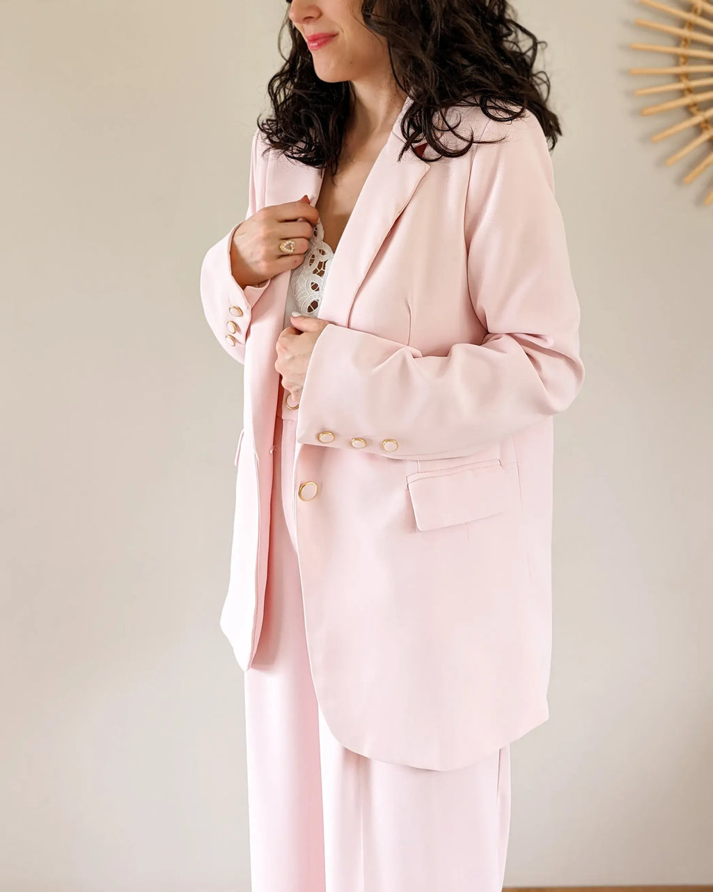 Veste blazer - Alba rose poudré