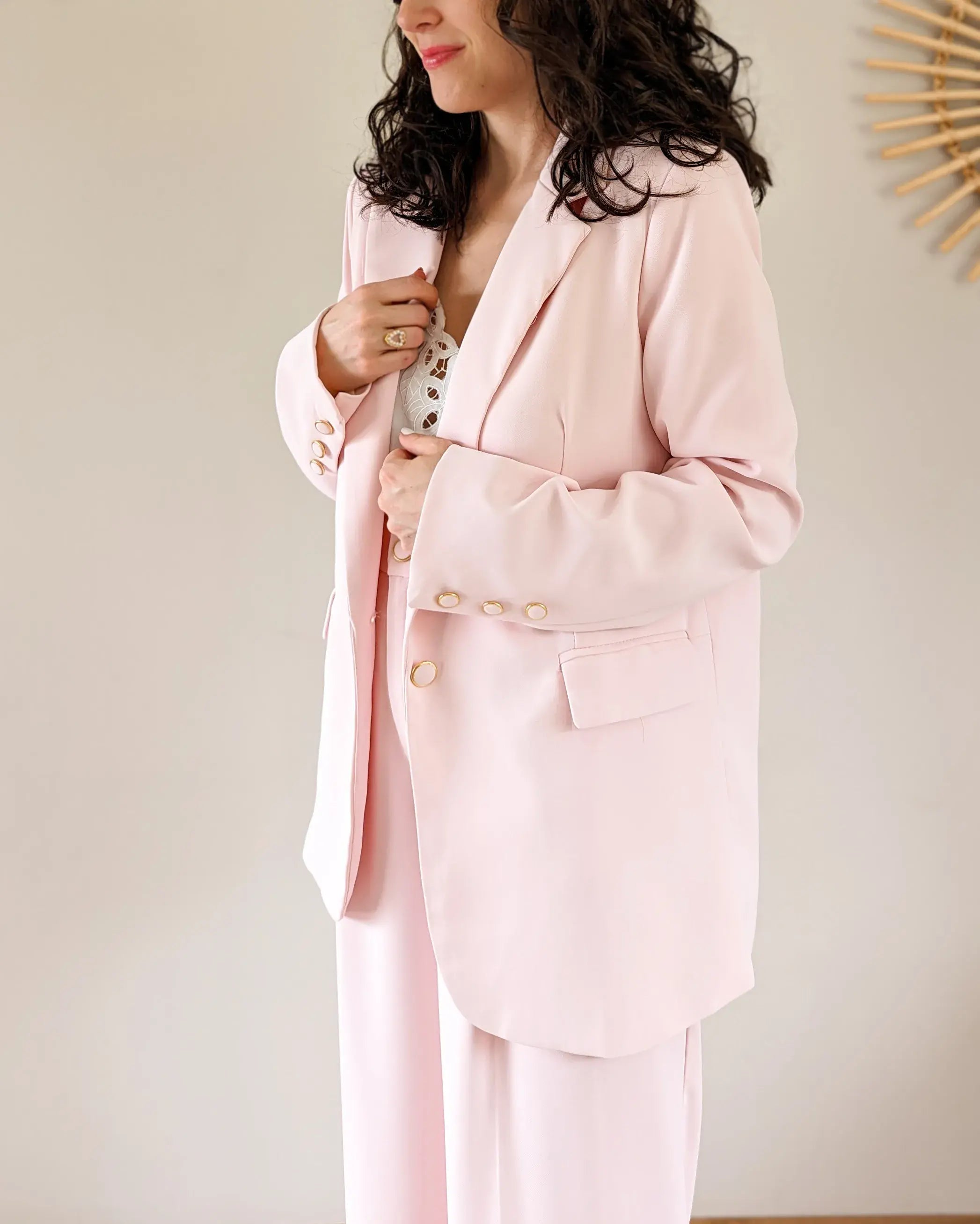 Veste blazer - Alba rose poudré