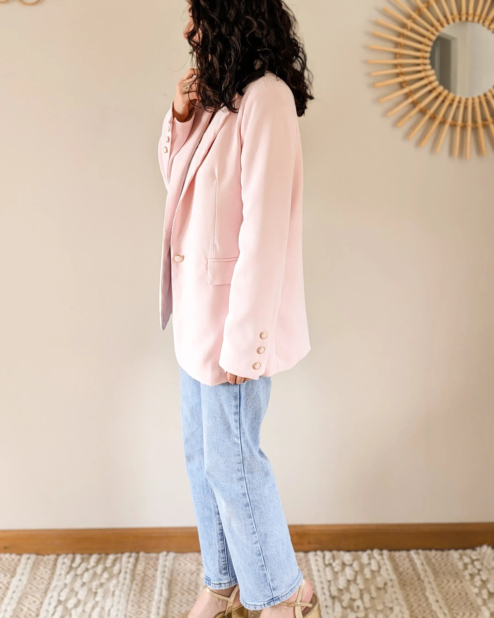 Veste blazer Alba rose poudre Garochic