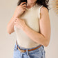 Top à paillettes - Capu beige