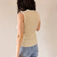Top à paillettes - Capu beige