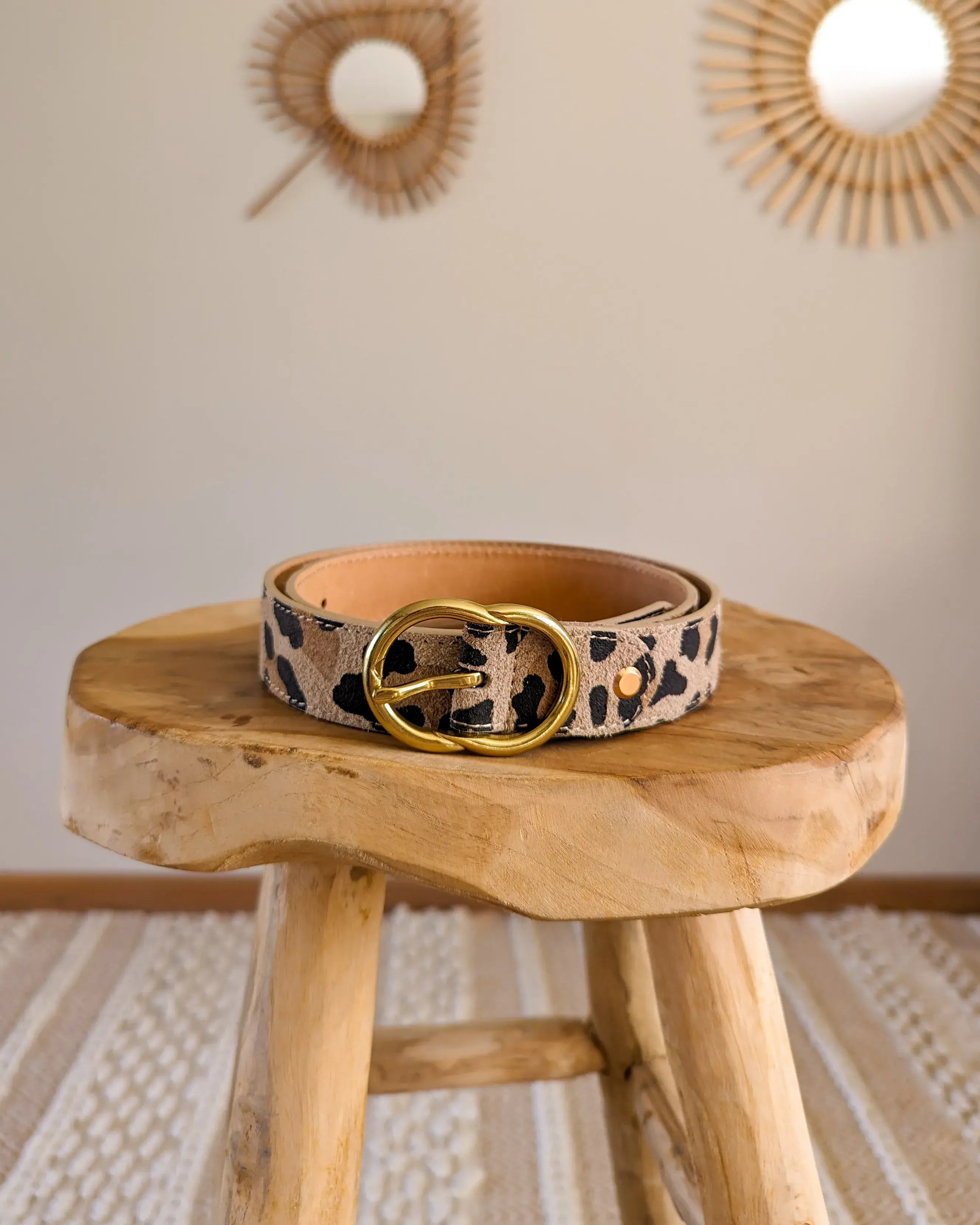 Ceinture en cuir - Léopard