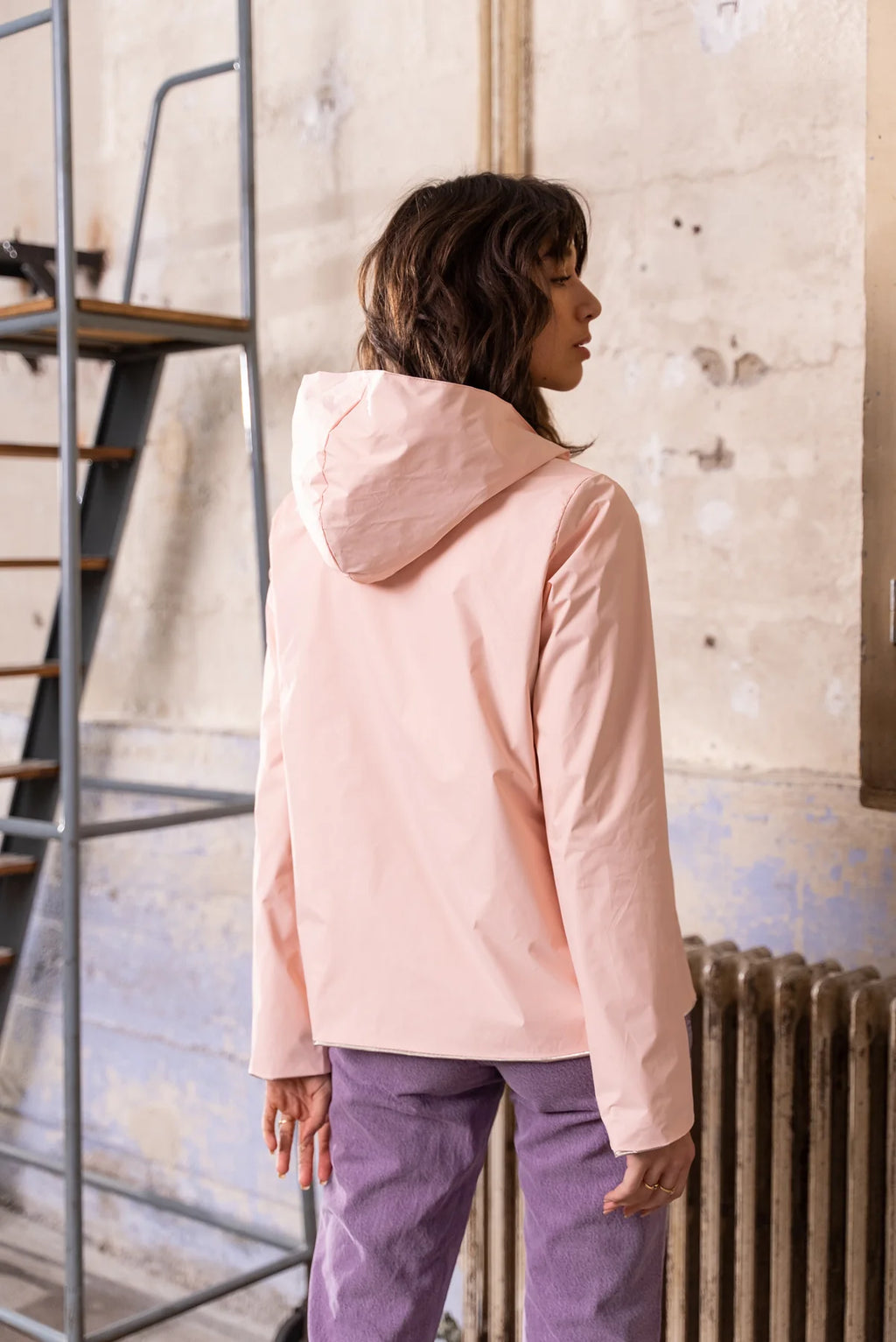 Imperméable réversible Laura Jo rose/dorée - Elena courte - DÉSTOCKAGE taille XL
