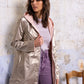 Imperméable réversible Laura Jo rose/dorée - Elena longue
