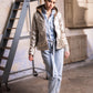 Imperméable rembourré mi-saison Laura Jo - Mandy court camel/doré