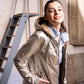 Imperméable rembourré mi-saison Laura Jo - Mandy court camel/doré