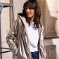 Imperméable rembourré mi-saison Laura Jo - Mandy court beige/doré