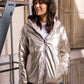 Imperméable rembourré mi-saison Laura Jo - Mandy court beige/doré