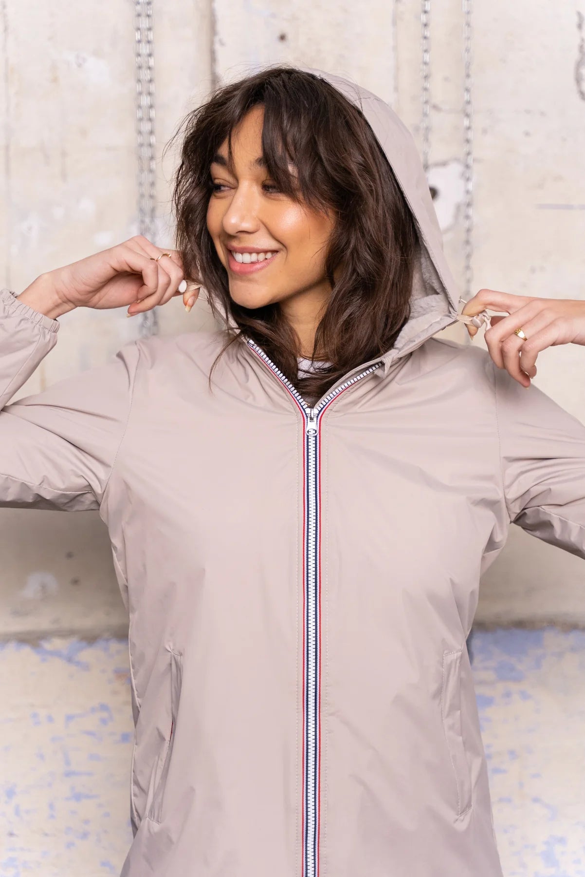 Parka fourrée imperméable Laura Jo - Albane beige longue