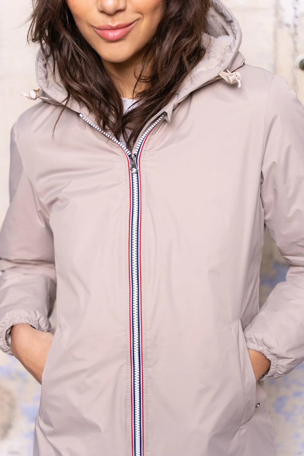 Parka fourrée imperméable Laura Jo - Albane beige longue