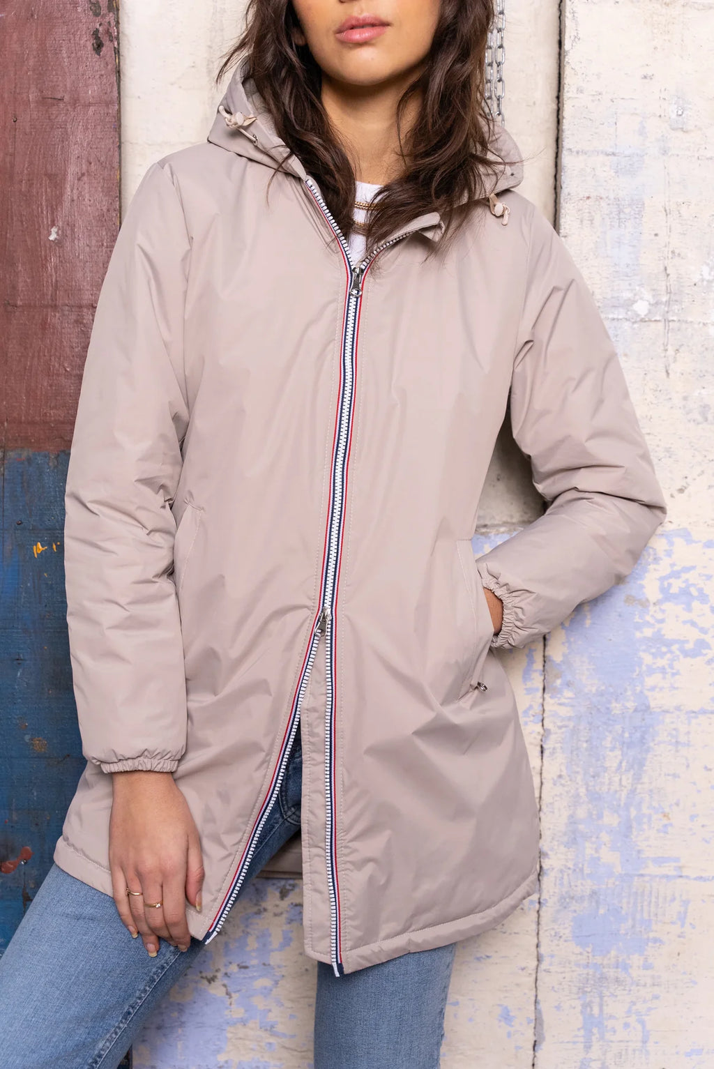 Parka fourrée imperméable Laura Jo - Albane beige longue