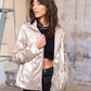 Imperméable réversible Laura Jo beige/doré- Elena courte