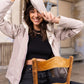 Imperméable réversible Laura Jo beige/doré- Elena courte