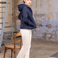 Imperméable rembourré mi-saison Laura Jo - Mandy court marine/doré