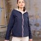 Imperméable rembourré mi-saison Laura Jo - Mandy court marine/doré