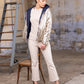 Imperméable rembourré mi-saison Laura Jo - Mandy court marine/doré