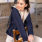 Imperméable rembourré mi-saison Laura Jo - Mandy court marine/doré
