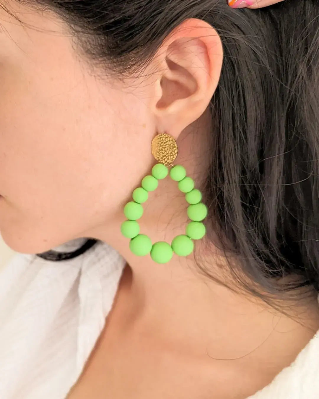 Boucles d'oreilles Vert pomme - Helena