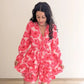 Combi-short fuchsia fleurie - Tatiana
