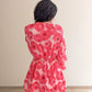 Combi-short fuchsia fleurie - Tatiana