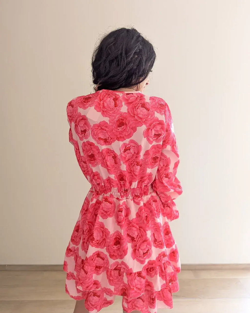 Combi-short fuchsia fleurie - Tatiana