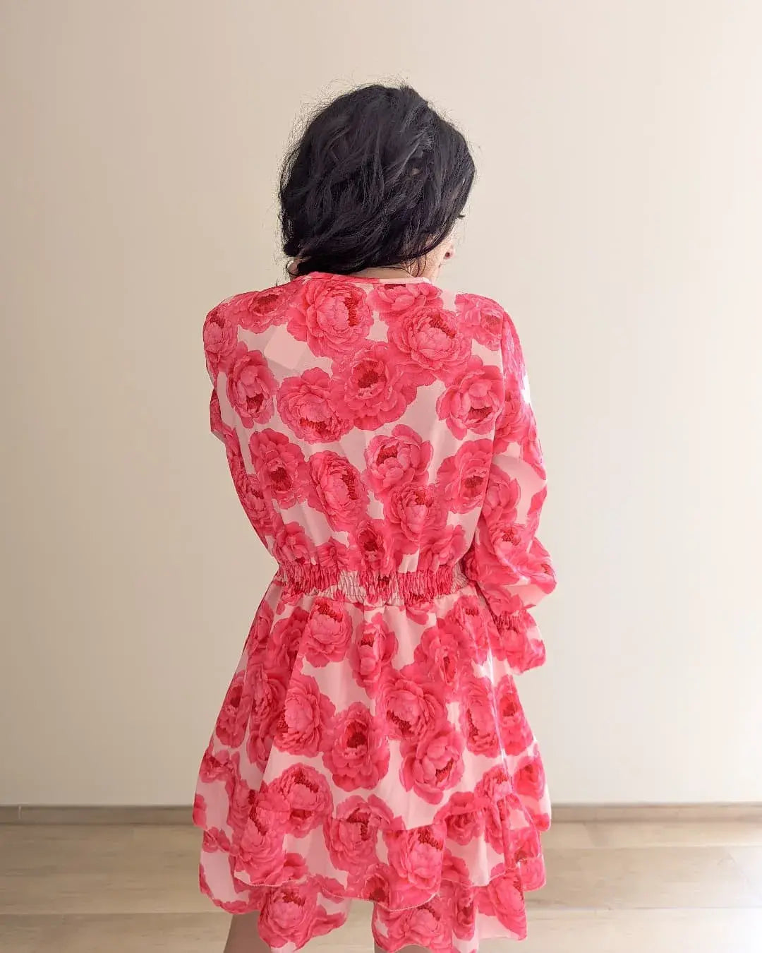 Combi-short fuchsia fleurie - Tatiana