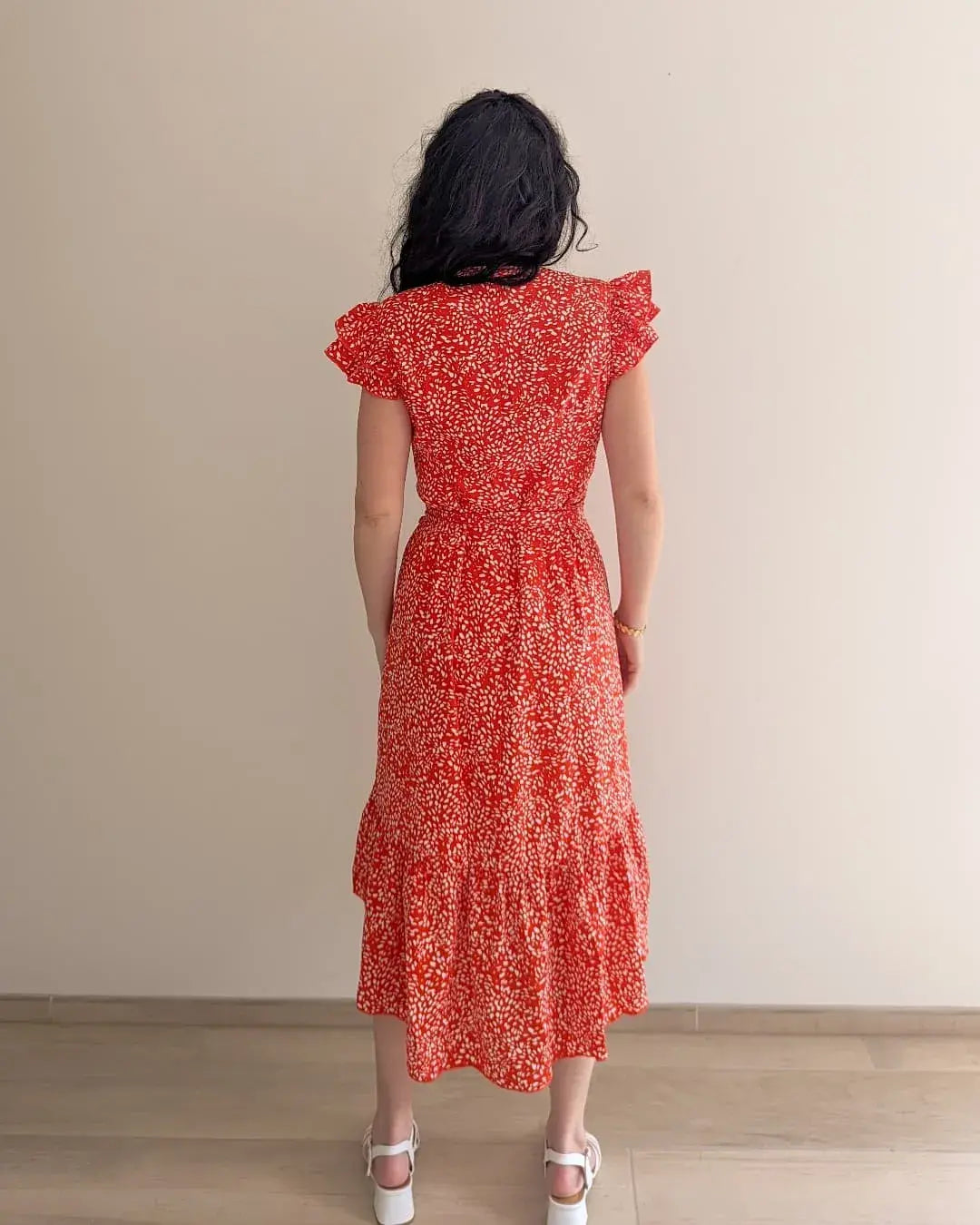 Robe mi-longue fleurie - Camille