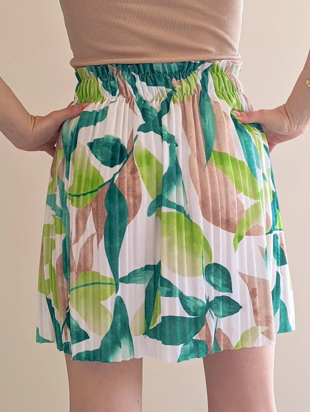 Jupe plissée fleurie - Isabeau