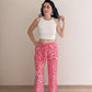 Pantalon fluide à motifs rose - Sacha