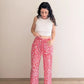 Pantalon fluide à motifs rose - Sacha