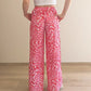 Pantalon fluide à motifs rose - Sacha