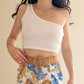 Crop top blanc asymétrique - Ilana