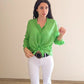 Chemise coton verte Cathy