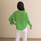 Chemise coton verte Cathy