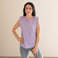 T-Shirt épaulettes - Lilas
