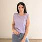 T-Shirt épaulettes - Lilas