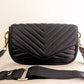 Sac à main noir matelassé - Valentin