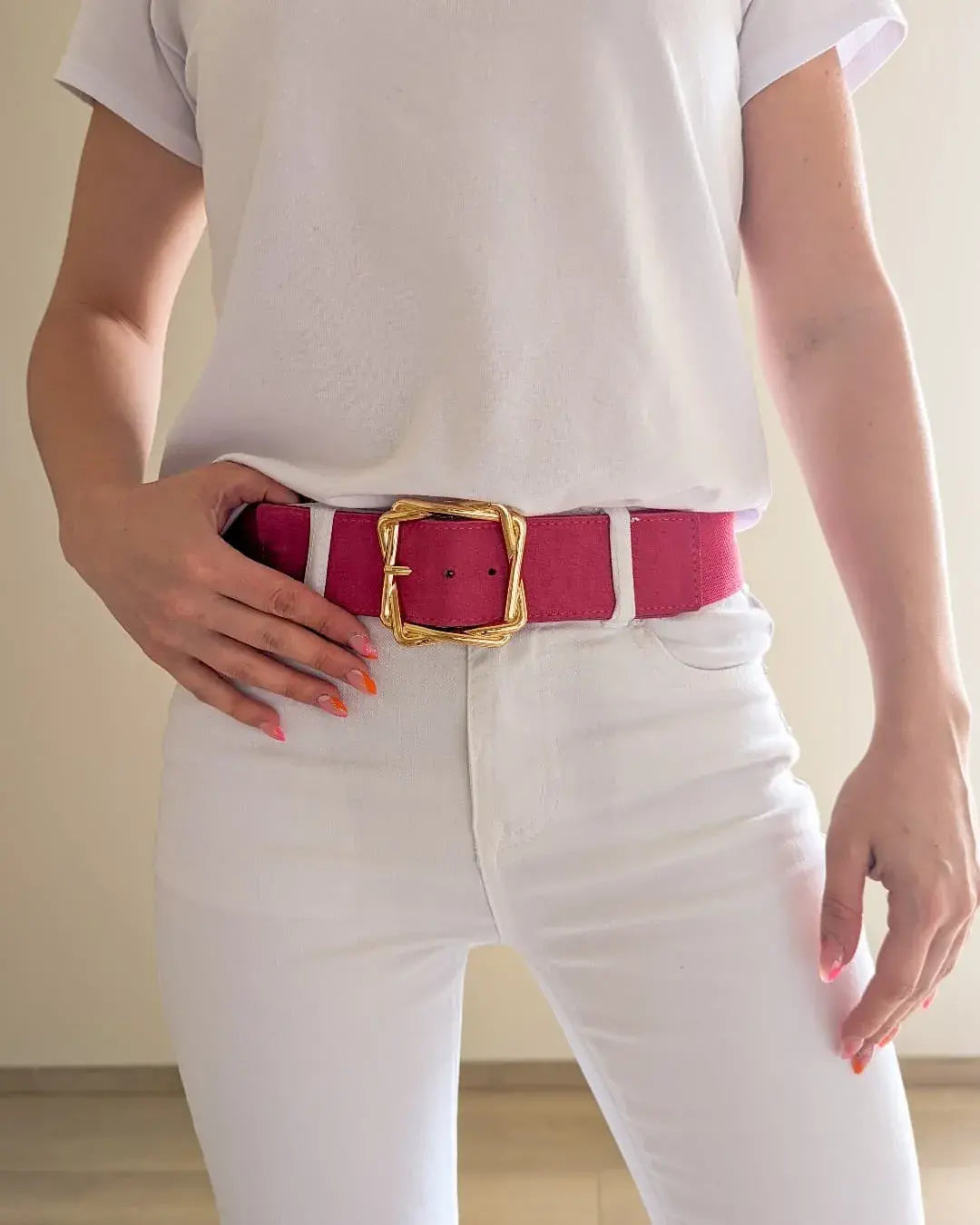 Ceinture fuchsia dorée Lola