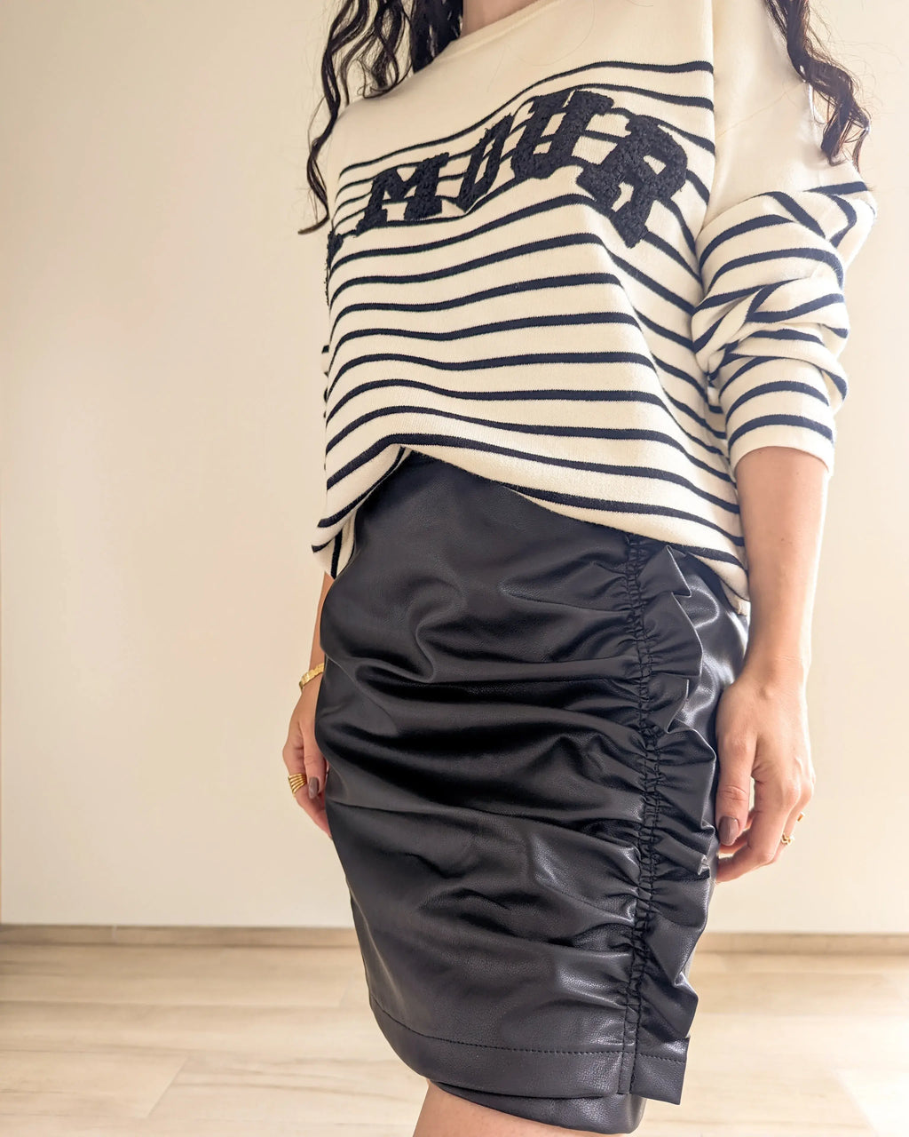Jupe courte effet cuir - Kalie