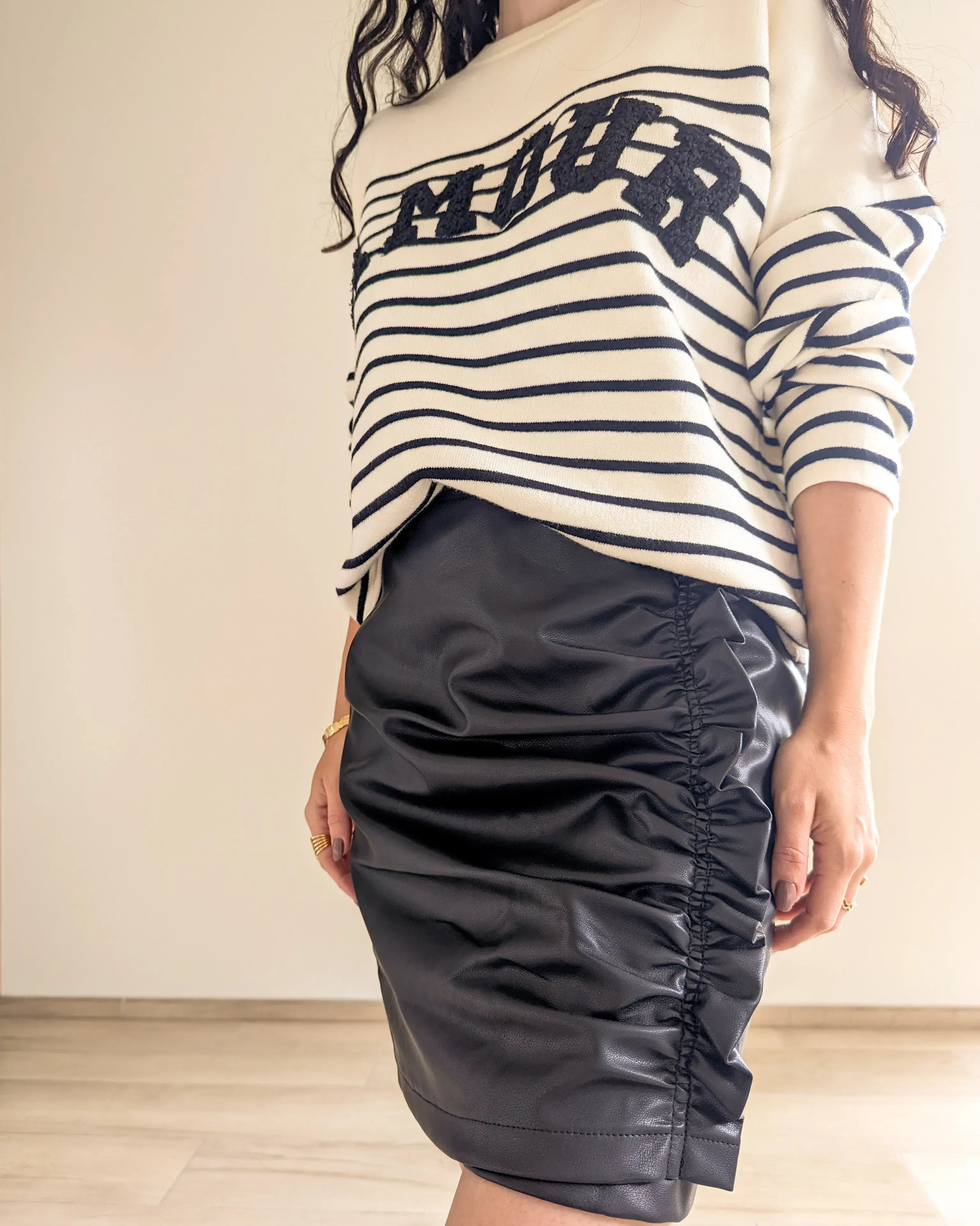 Jupe courte effet cuir - Kalie