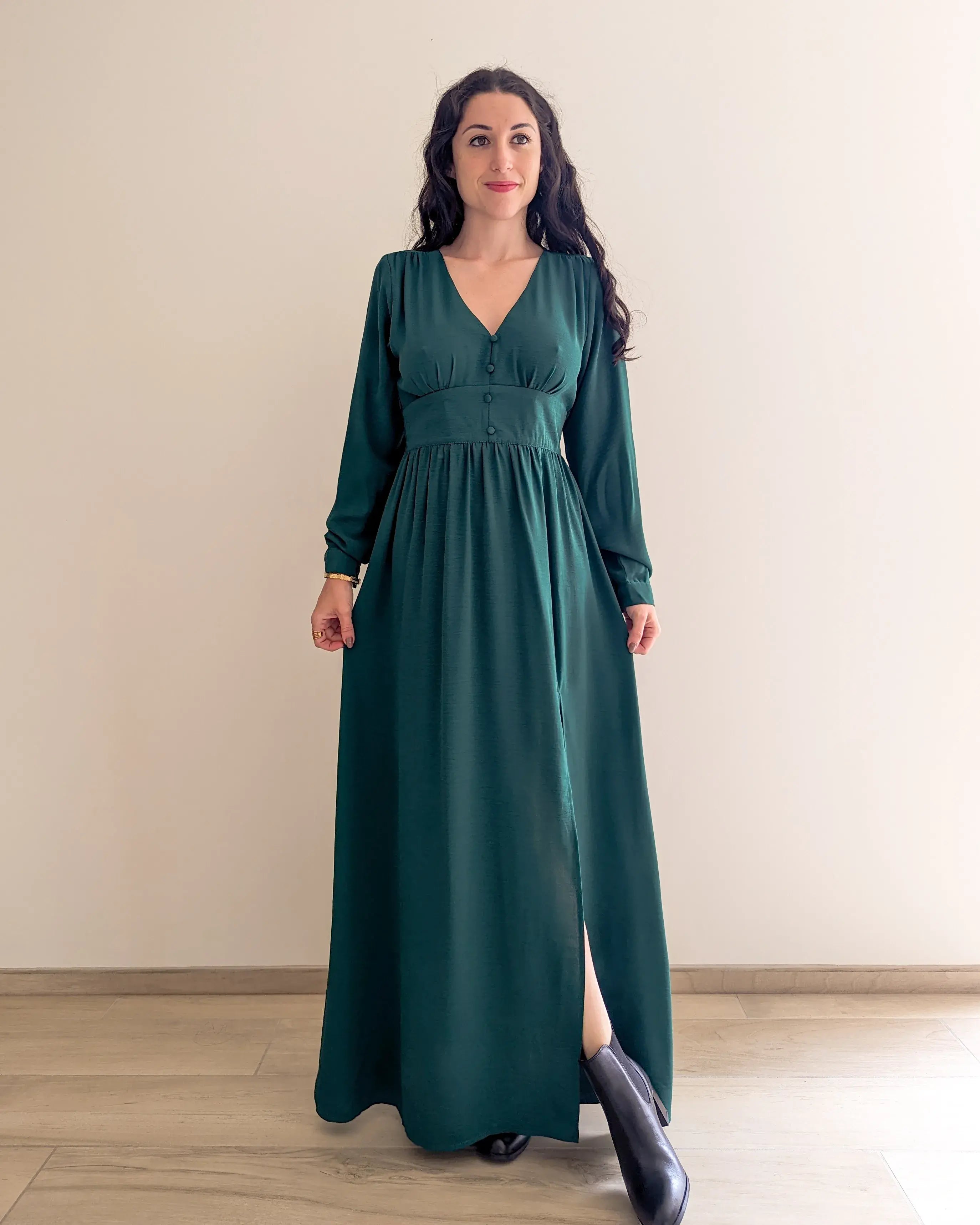 Robe longue verte - Yasmina