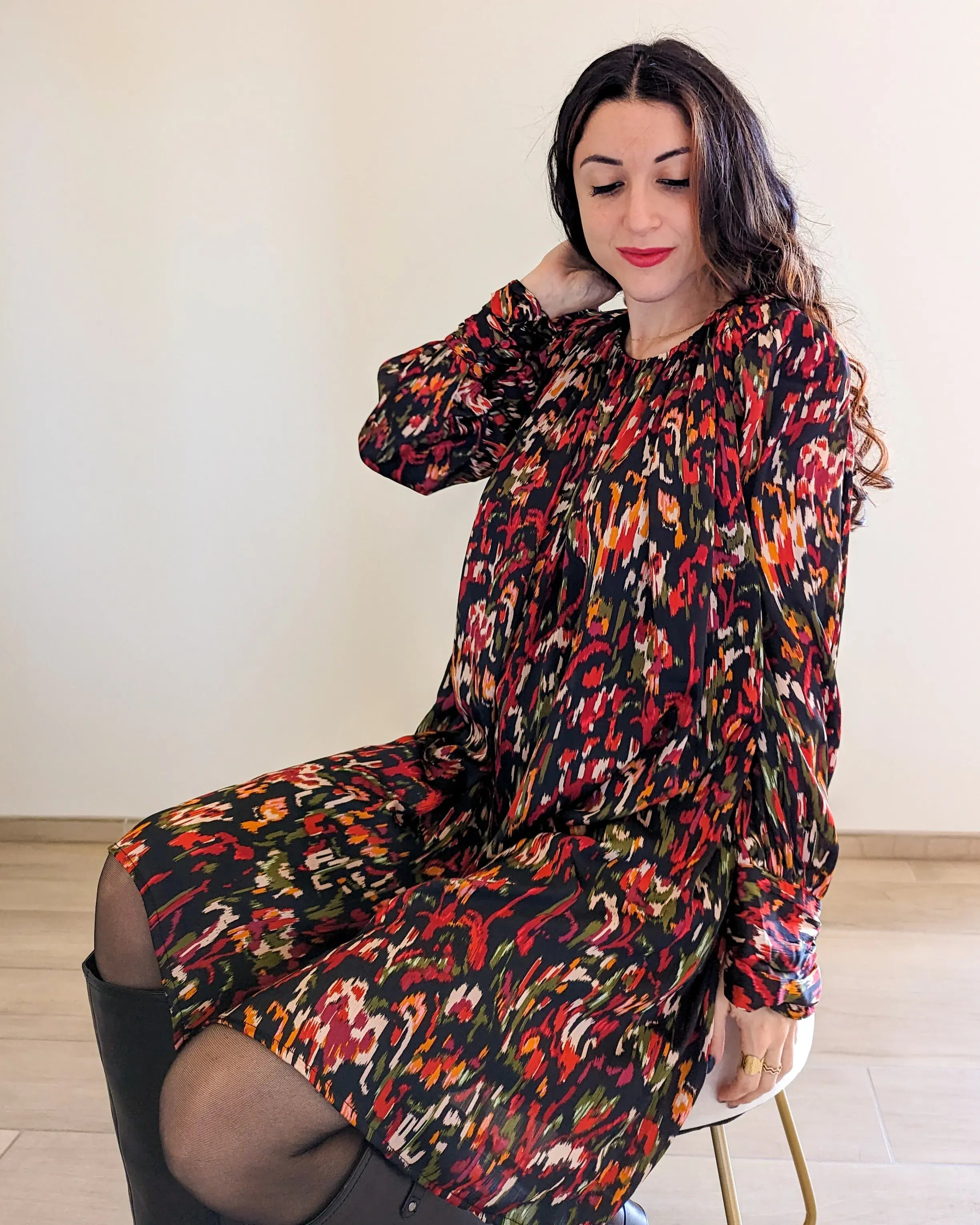 Robe courte motifs colorés - Agathe