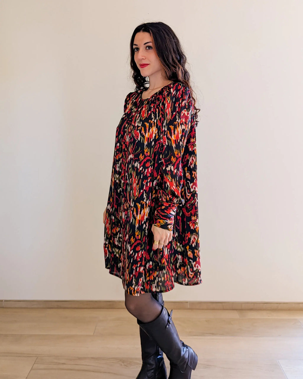 Robe courte motifs colorés - Agathe