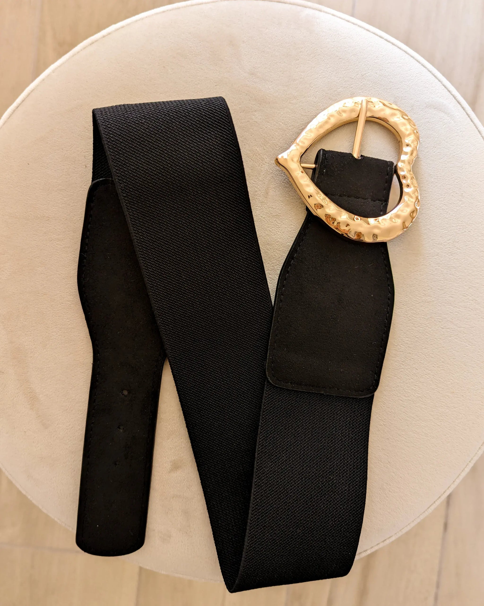 Ceinture noire boucle coeur Love Garochic