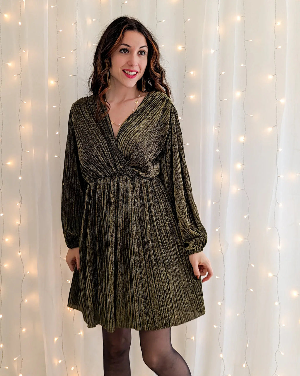 Robe dorée à paillettes Diane