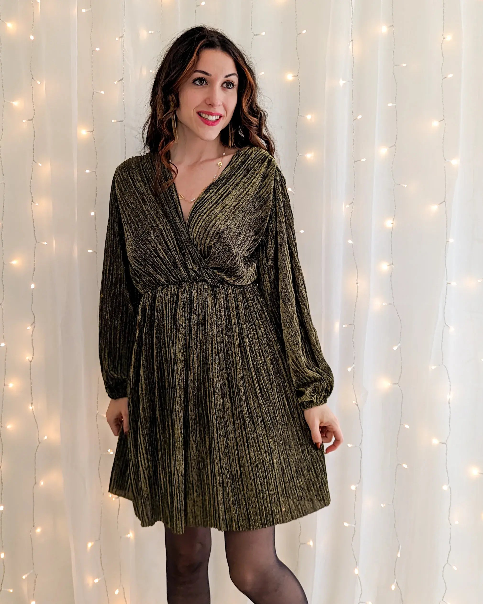 Robe dorée à paillettes Diane