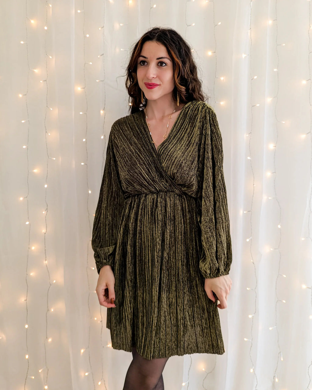 Robe dorée à paillettes Diane